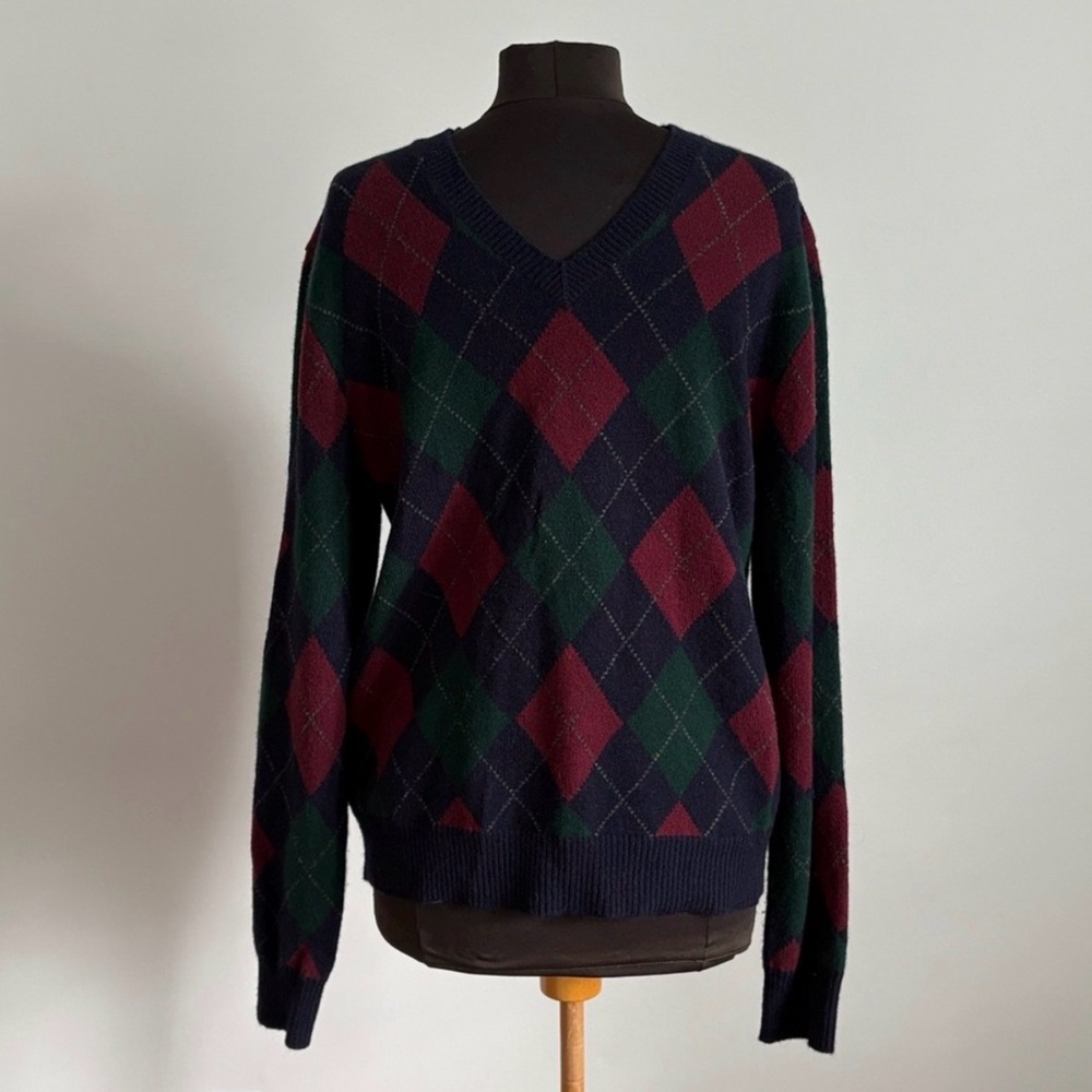 Polo Ralph Lauren Argyle Grandpa Lambswool sweater large